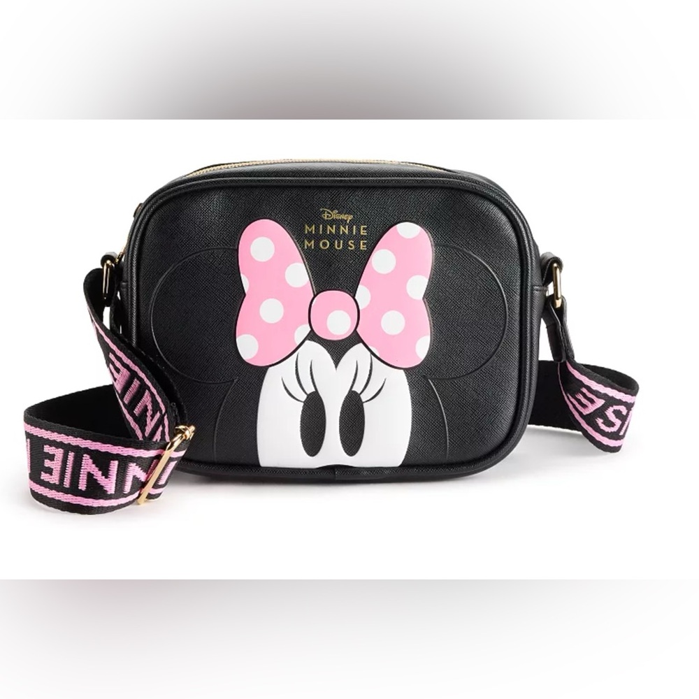 DISNEY Minnie Mouse Appliqué Crossbody Bag NWT